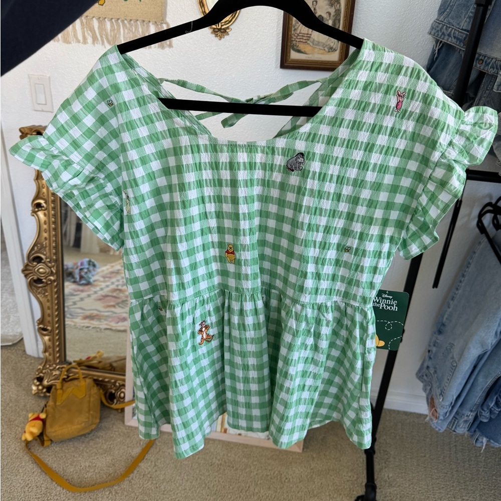 Winnie the Pooh Gingham Top